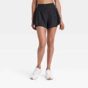 Women's Black All In Motion Flutter Shorts